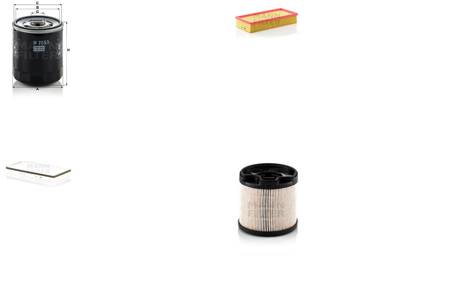 Bild 1 - MANN-FILTER W 7053 + C 33 156 + CU 3340 + PU 922 x