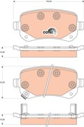 Produktbild von Bremsbelagsatz, Scheibenbremse COTEC